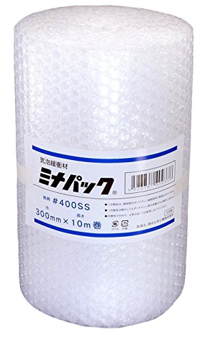 酒井化学工業 【 日本製 】 酒井化学 #400SS 300mm×10m 緩衝材 ロール ミナパック 紙管なし 【 ポリエチレン製 エアキャップ 】